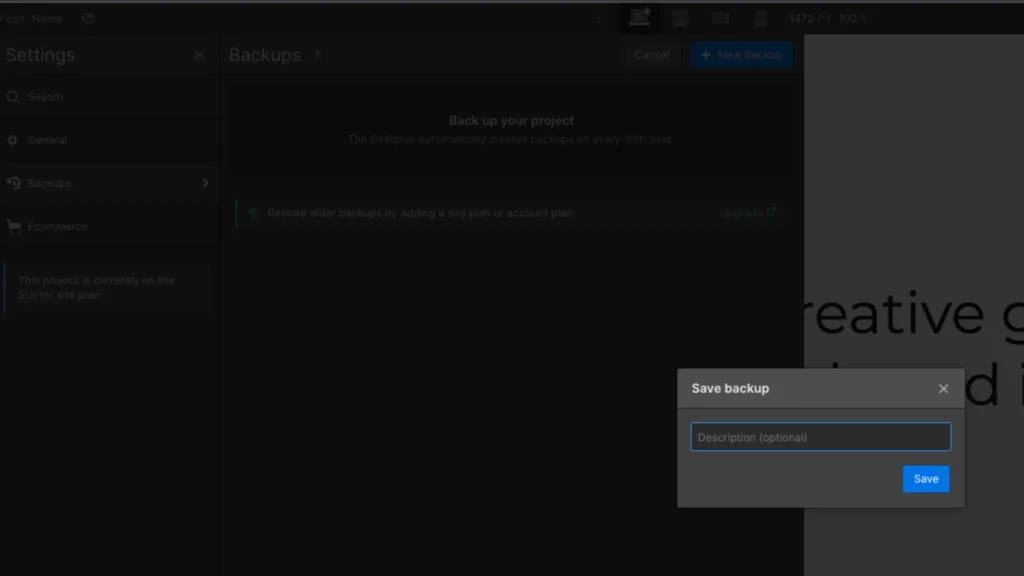 Backup Webflow Website